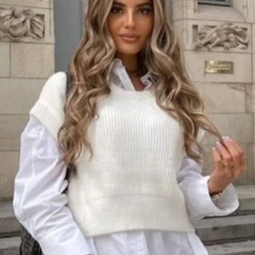 zara 5536/137/250 White Ribbed Knit Oversized Sweater L NEW - Picture 1 of 12